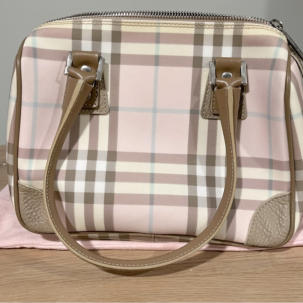 Burberry Pink Nova Check Satchel bag- EUC